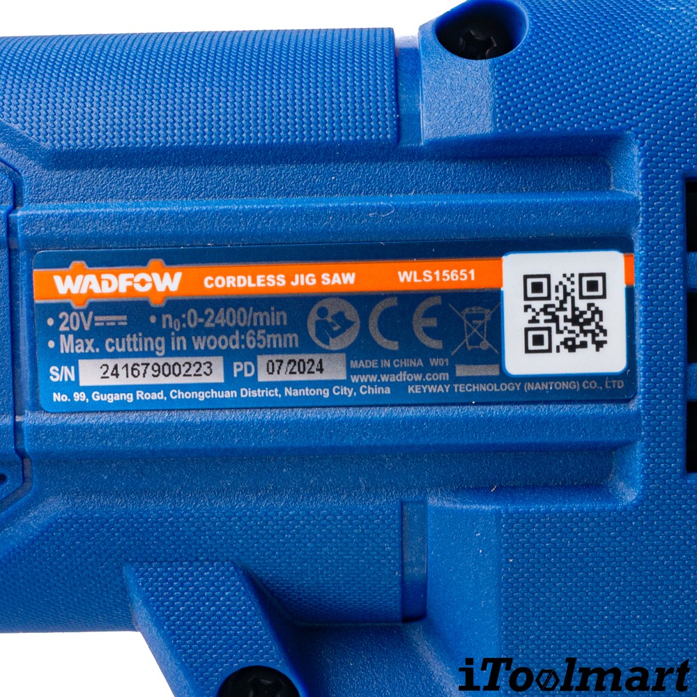 เลื่อยจิ๊กซอไร้สาย WADFOW WLS15651 20V
