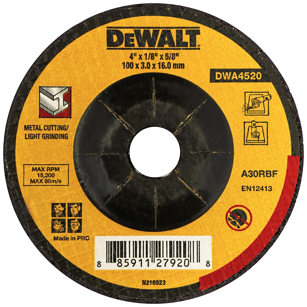 ใบตัดเหล็ก 7 นิ้ว DEWALT DWA4524 B1 ขนาด 180 x 3 x 22 มม  