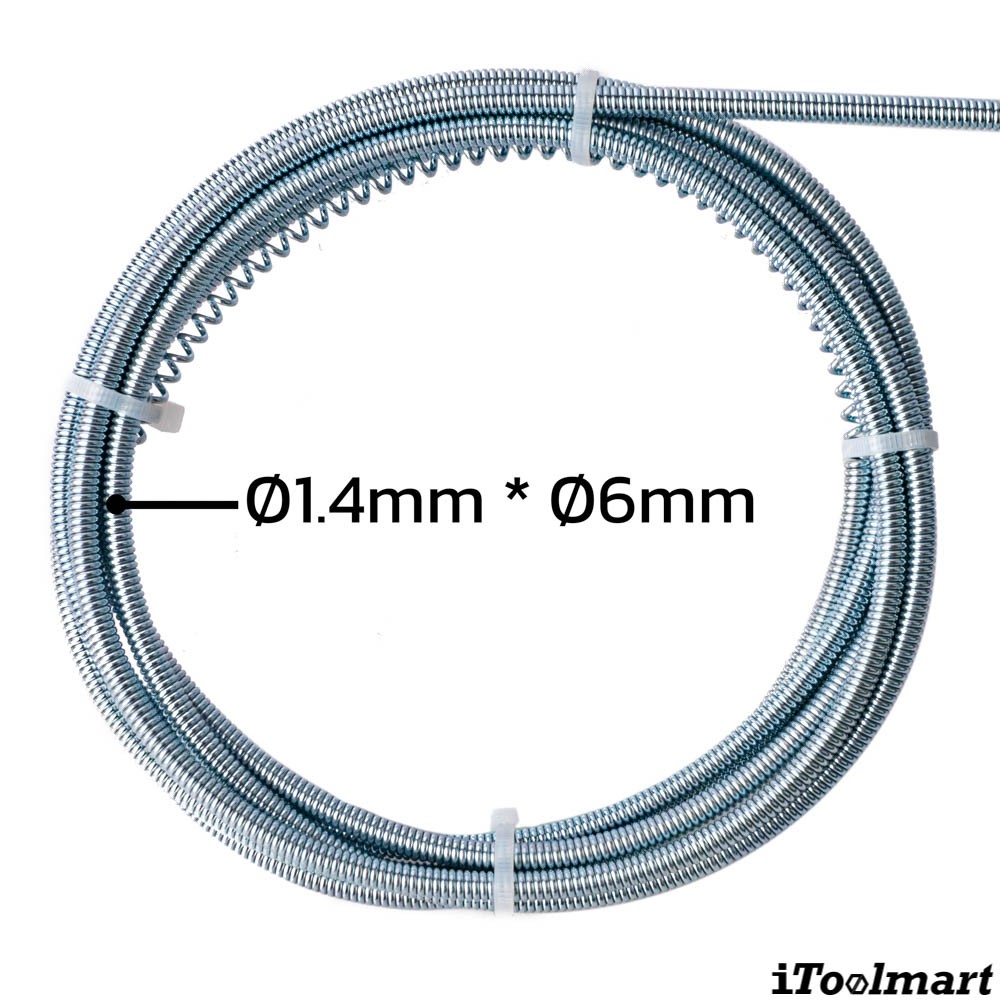 สปริงทะลวงท่อ WADFOW WDD2303 ขนาด 6mm x 3m 