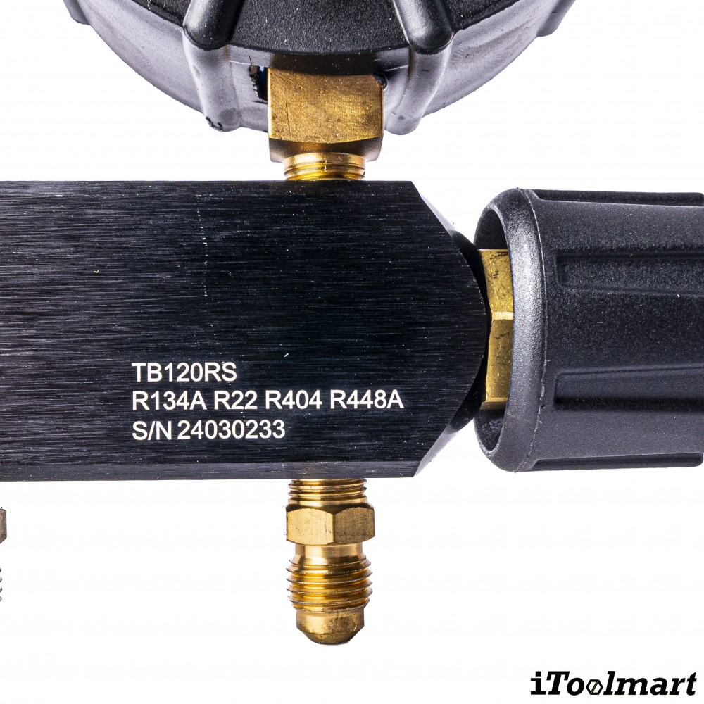 ชุดเกจวัดน้ำยาแอร์ TASCO BLACK TB120RS พร้อมสายระบบ Leak Lock สำหรับน้ำยา R21  R22  R134a  R404A