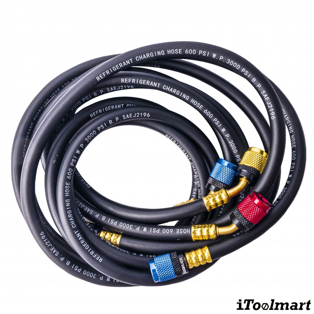 ชุดเกจวัดน้ำยาแอร์ TASCO BLACK TB120RS พร้อมสายระบบ Leak Lock สำหรับน้ำยา R21  R22  R134a  R404A