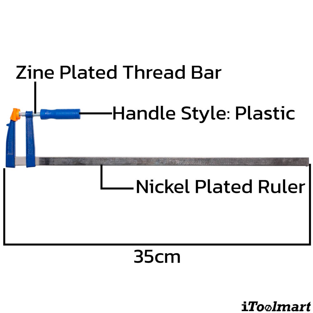 ปากกาจับชิ้นงาน ตัวเอฟ WADFOW WCP2124 ขนาด 120 x 800 mm 