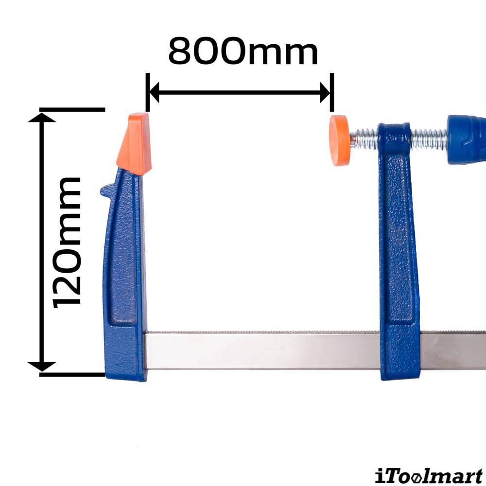 ปากกาจับชิ้นงาน ตัวเอฟ WADFOW WCP2124 ขนาด 120 x 800 mm 