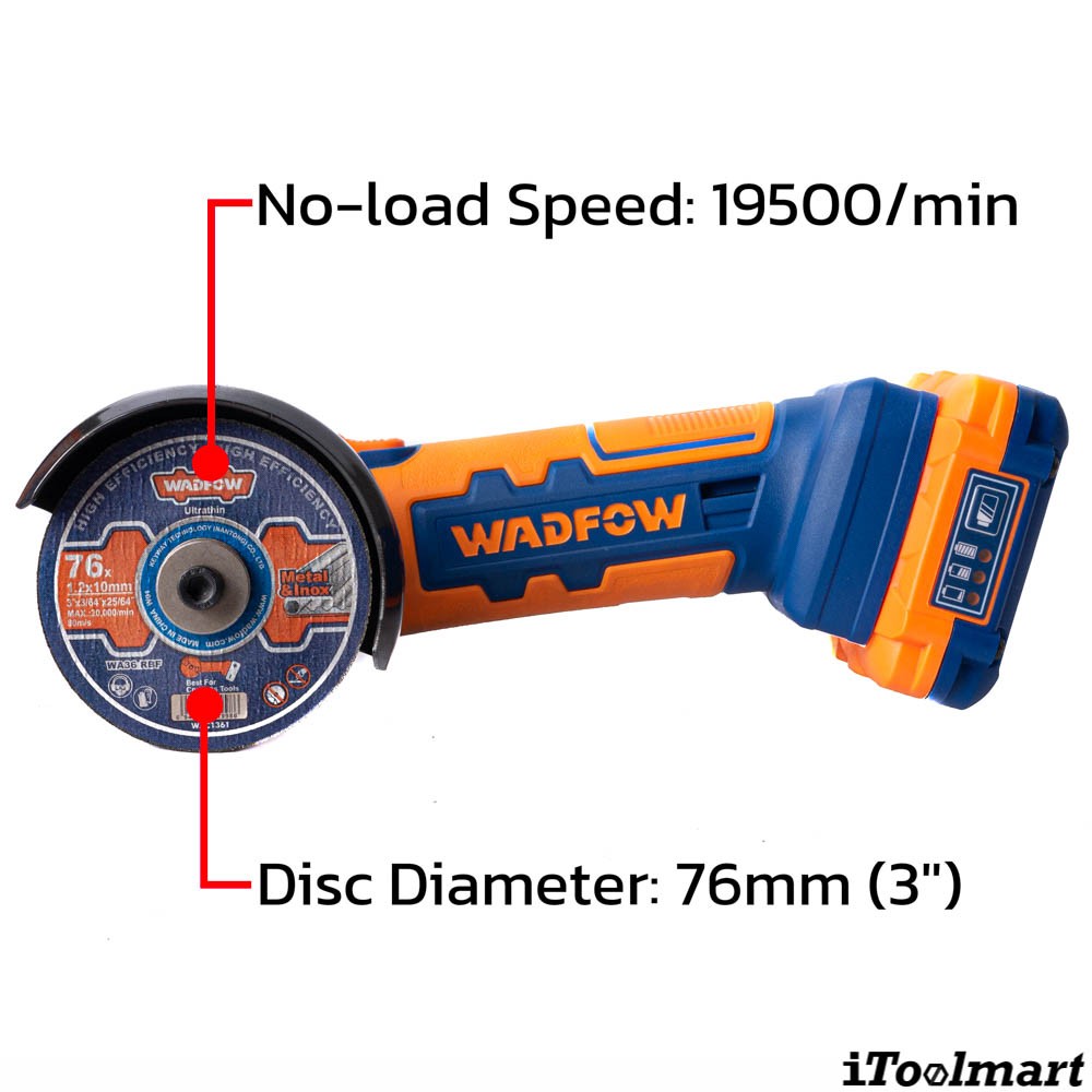เครื่องตัดไร้สาย WADFOW WLAP571 20V ขนาด 3 นิ้ว 