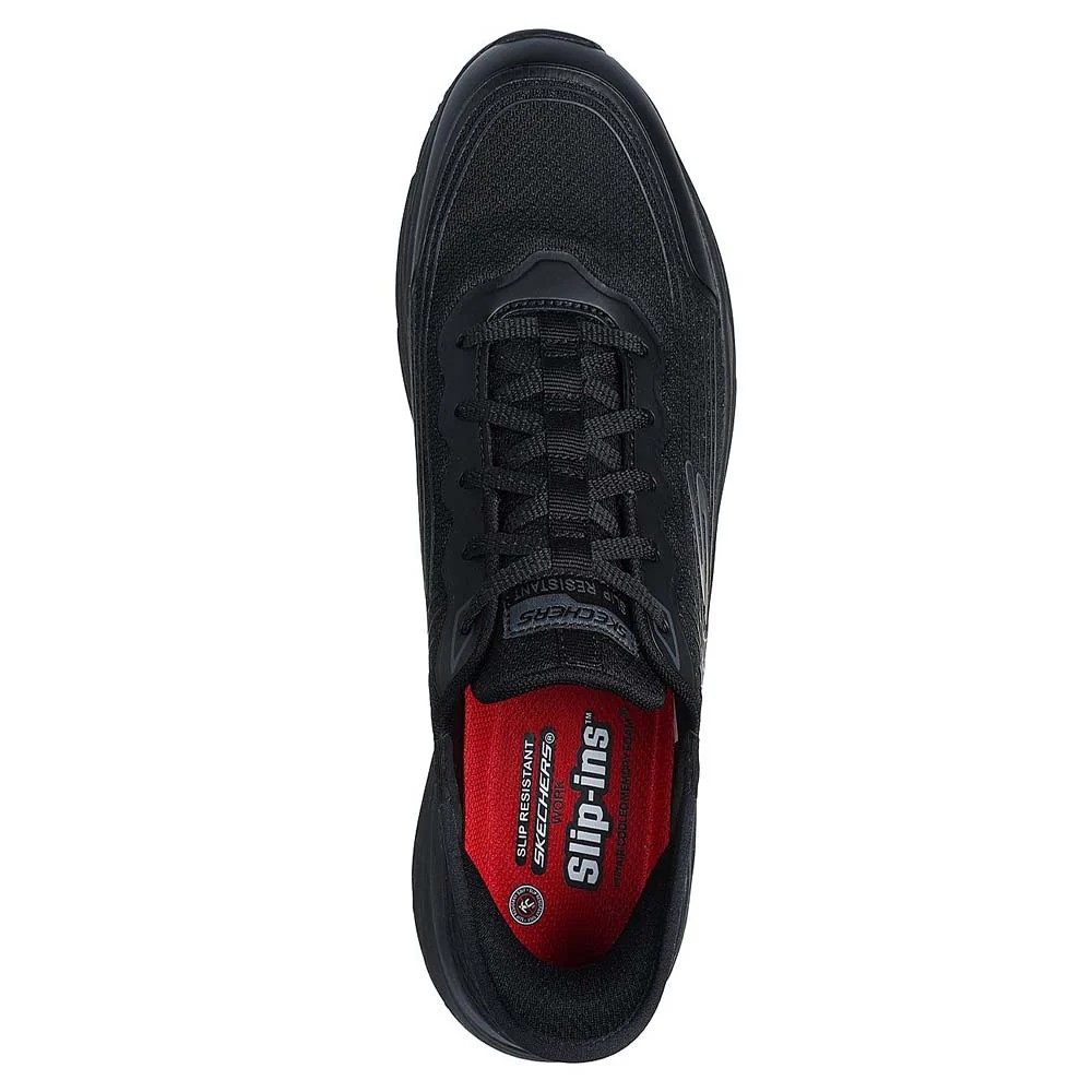 รองเท้าเซฟตี้ Skechers 200231 Work Max Cushioning Elite SR (Work Mens) สีดำ พื้นกันลื่น ซักเครื่องได้ มีหมอนรองส้นเท้า