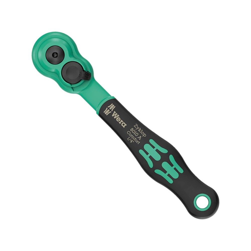 ด้ามฟรี Wera&nbsp;8010 A Zyklop Comfort ratchet ขนาด 1/4 นิ้ว 05005600001