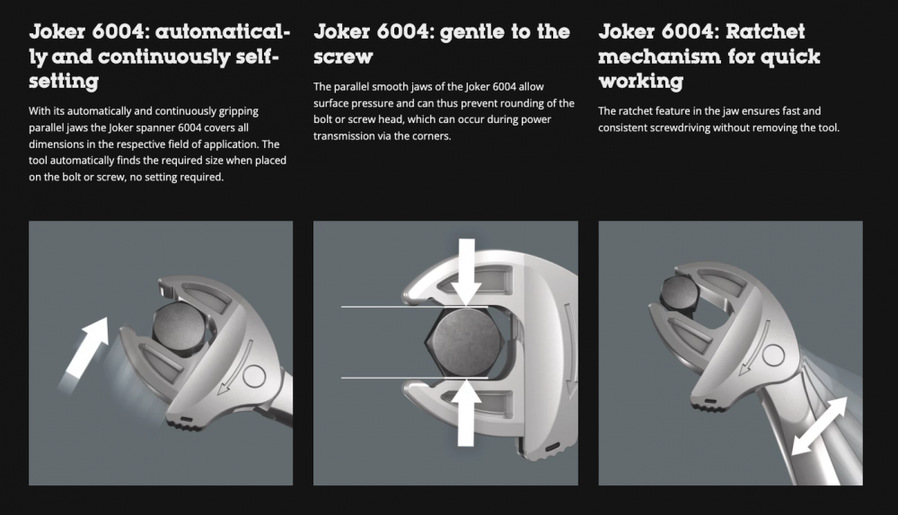 ชุดประแจปากเลื่อน&nbsp;Wera&nbsp;6004 Joker 2 set 1 Self-setting spanner set 05343820001 (2 ชิ้น)