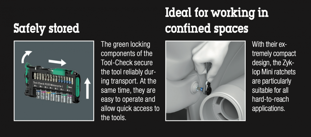 ชุดไขควงและประแจ Wera&nbsp;Tool-Check PLUS Motorcycle 1 05049035001 (39 ชิ้น)