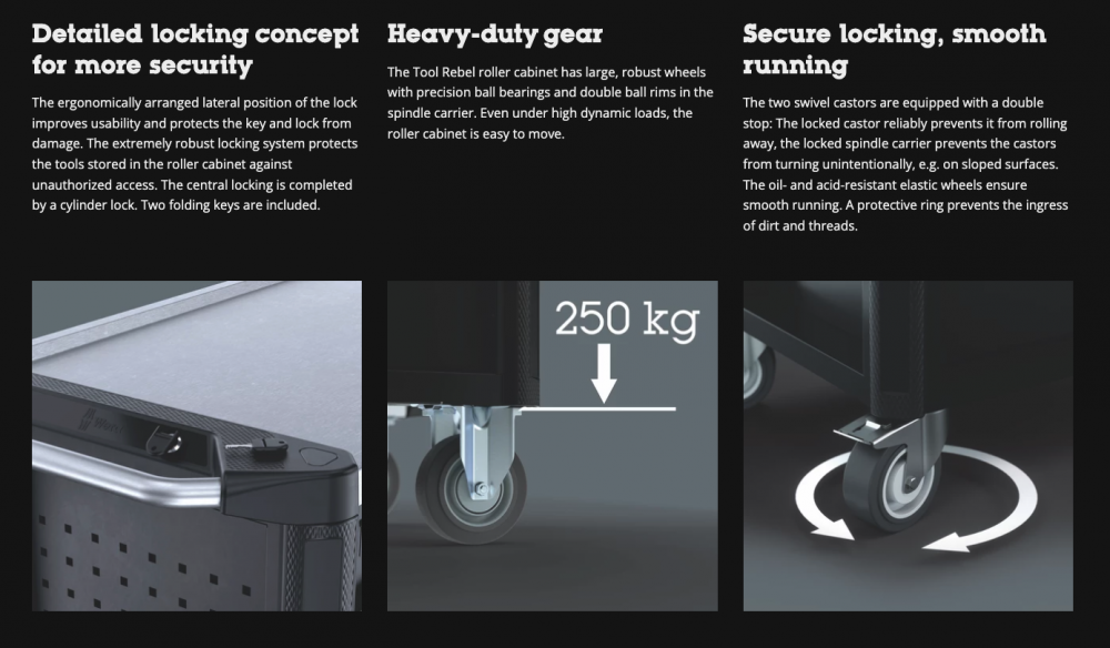 ตู้เครื่องมือ Wera 9702 Tool Rebel roller cabinet Stainless XXL 2 05150132001 พร้อมเครื่องมือ 202 ชิ้น