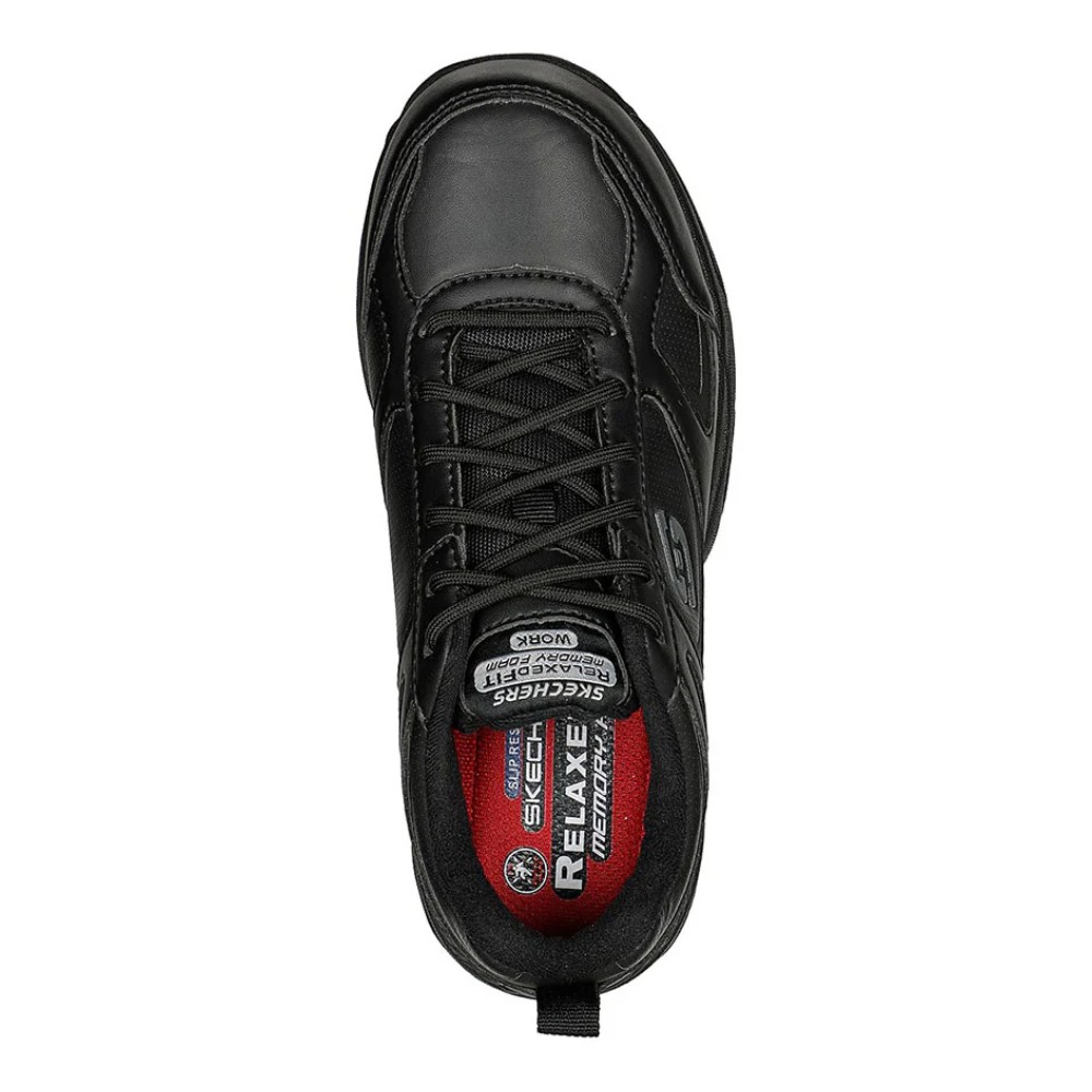 รองเท้าเซฟตี้ Skechers 77111 Work Dighton Slip Resistant (Work Mens) สีดำ ทรงเข้ารูป Memory Foam ป้องกันอันตรายจากไฟฟ้า