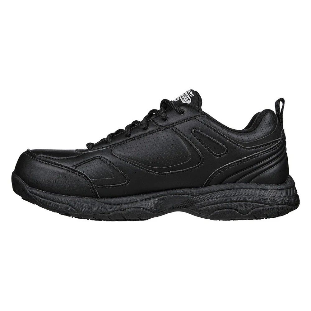 รองเท้าเซฟตี้ Skechers 77111 Work Dighton Slip Resistant (Work Mens) สีดำ ทรงเข้ารูป Memory Foam ป้องกันอันตรายจากไฟฟ้า