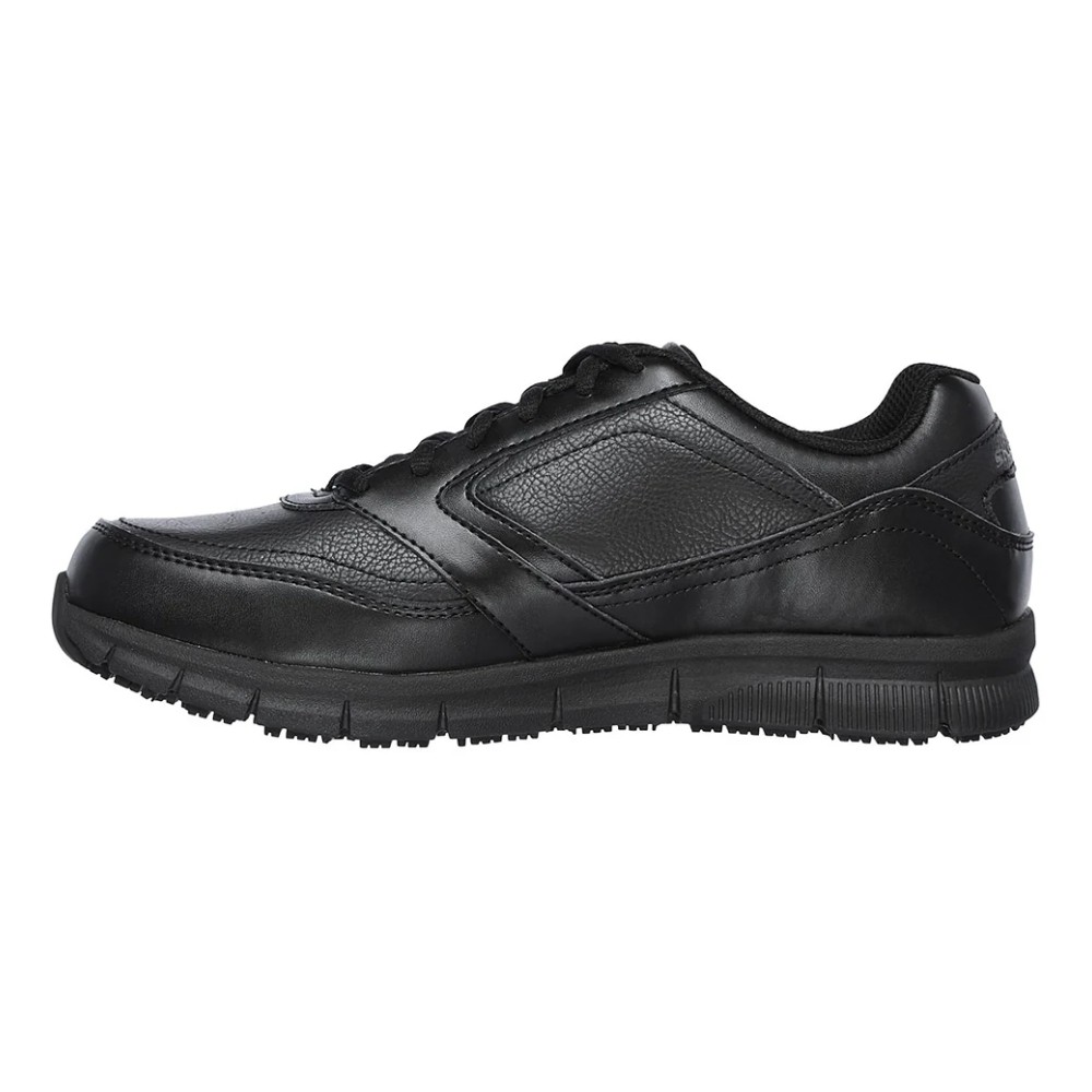 รองเท้าเซฟตี้ Skechers 77156 Work Nampa Slip Resistant  Work Mens  No 7 สีดำ พื้นกันลื่น Memory Foam ป้องกันอันตรายจากไฟฟ้า