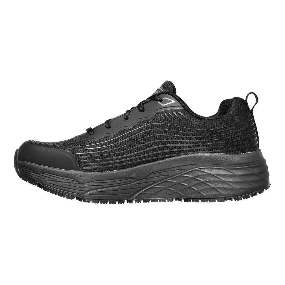 รองเท้าเซฟตี้ Skechers 200021 Work Max Cushioning Elite Slip Resistant  Work Mens  No 7 สีดำ