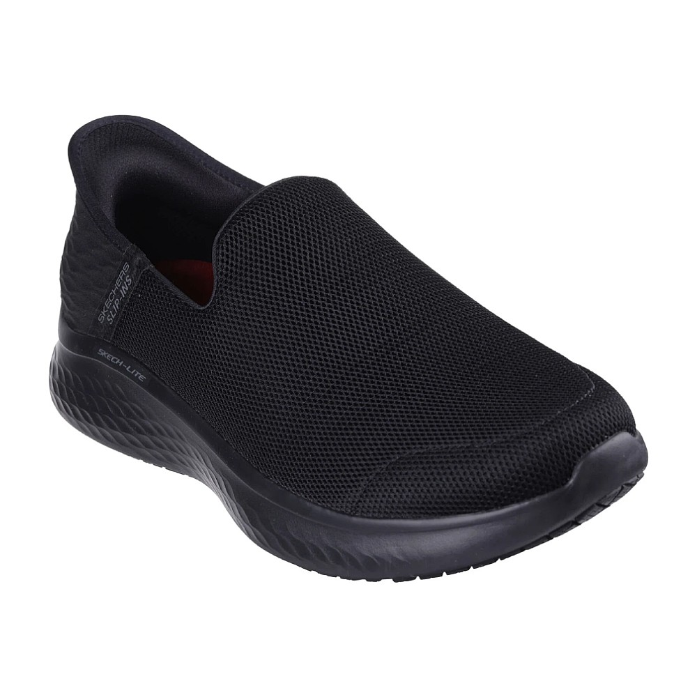 รองเท้าเซฟตี้ Skechers 200281 Work Max Cushioning Elite SR   Banham  Work Mens  No 7 สีดำ พื้นกันลื่น Memory Foam ป้องกันอันตรายจากไฟฟ้า