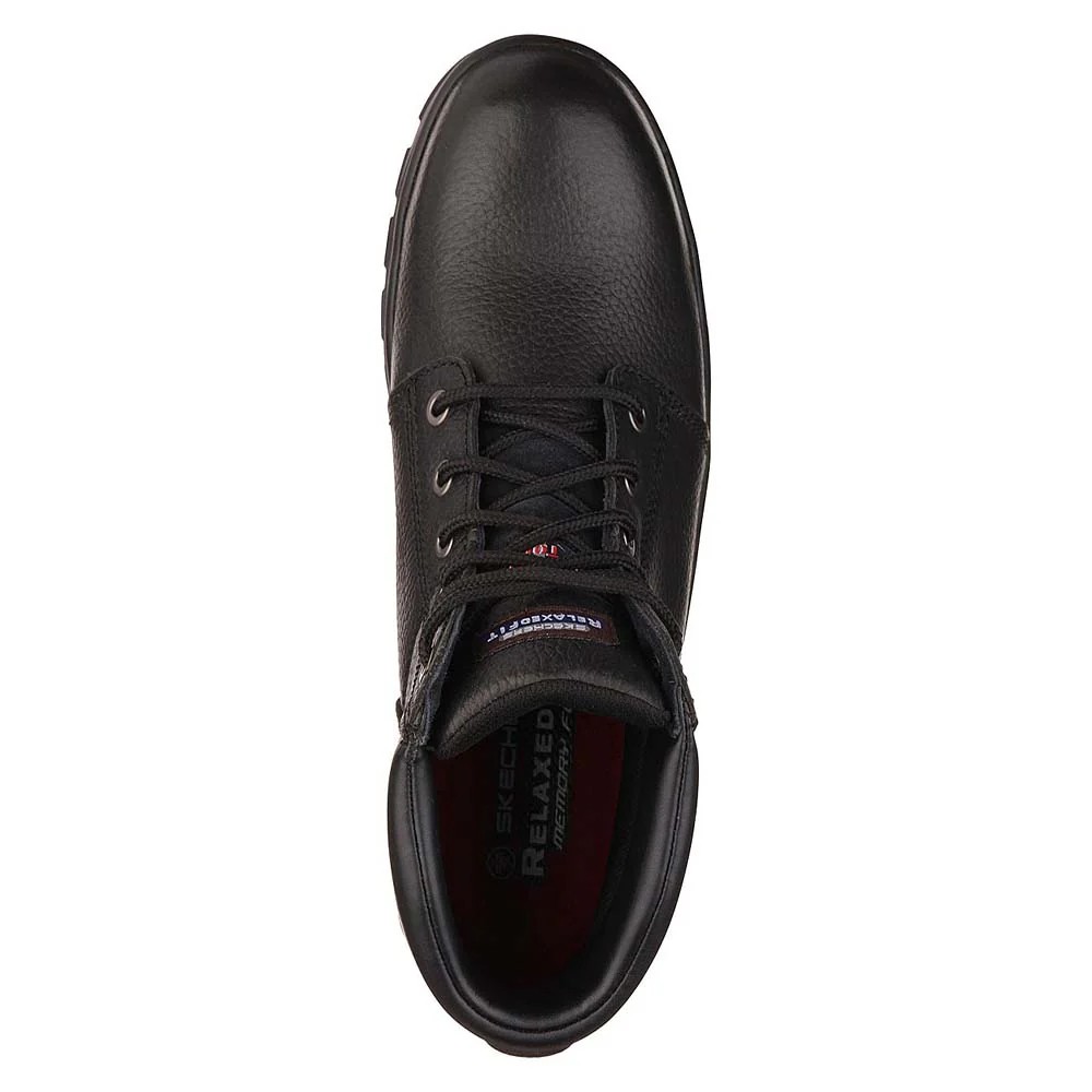 รองเท้าเซฟตี้ Skechers 77009 Work Workshire  Work Mens  No 7 5 สีดำ หัวเหล็ก Memory Foam