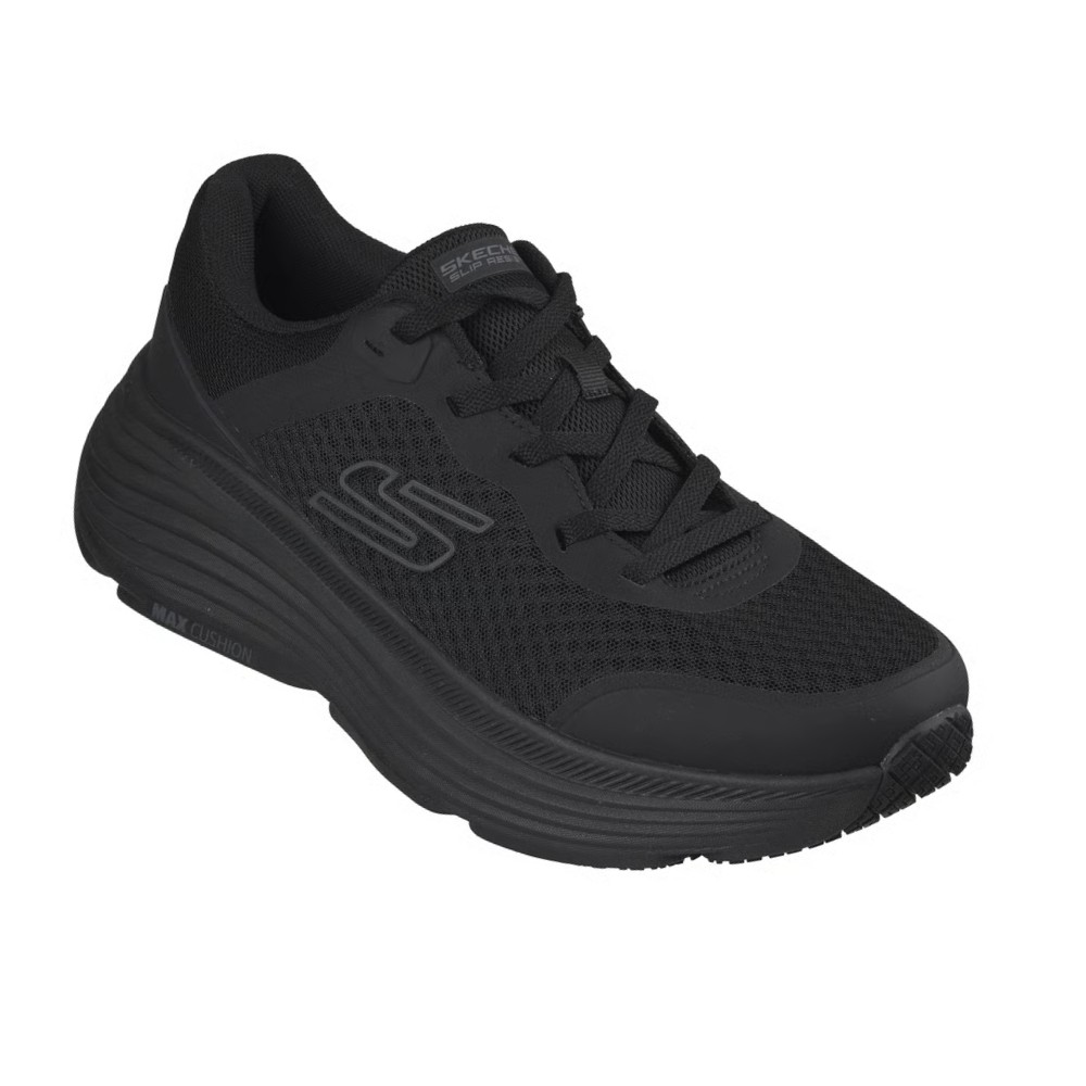 รองเท้าเซฟตี้ Skechers&nbsp;200466 Max Cushioning Endeavour  Work Mens สีดำ รองเท้าสลิปออน พื้นกันลื่น ป้องกันอันตรายจากไฟฟ้า