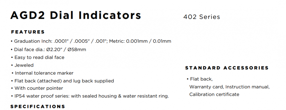 ไดอัลเกจ ASIMETO 402 25 0 ช่วงระยะวัด 0 25 มม  ความละเอียด 0 01 มม 