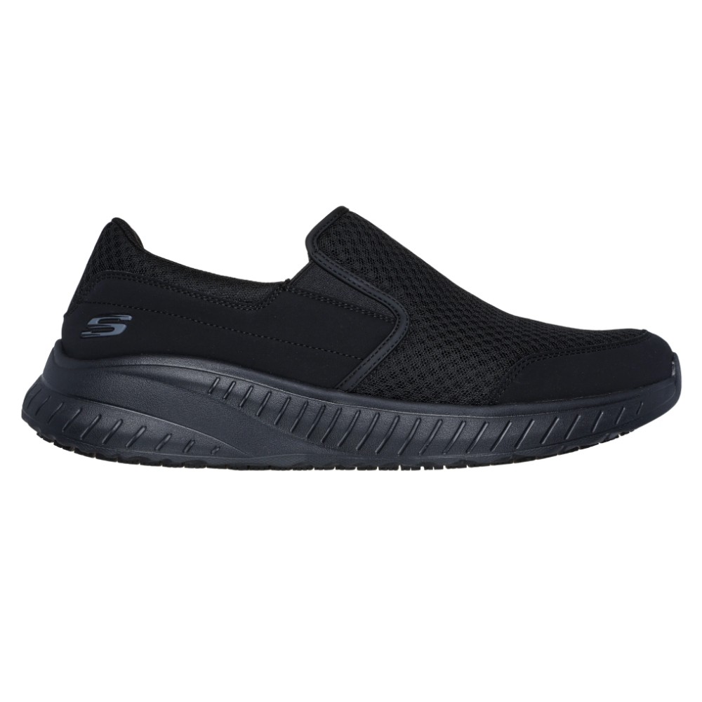รองเท้าเซฟตี้ Skechers 77157 Nampa Slip Resistant Groton (Work Mens) สีดำ พื้นกันลื่น Memory Foam ป้องกันอันตรายจากไฟฟ้า