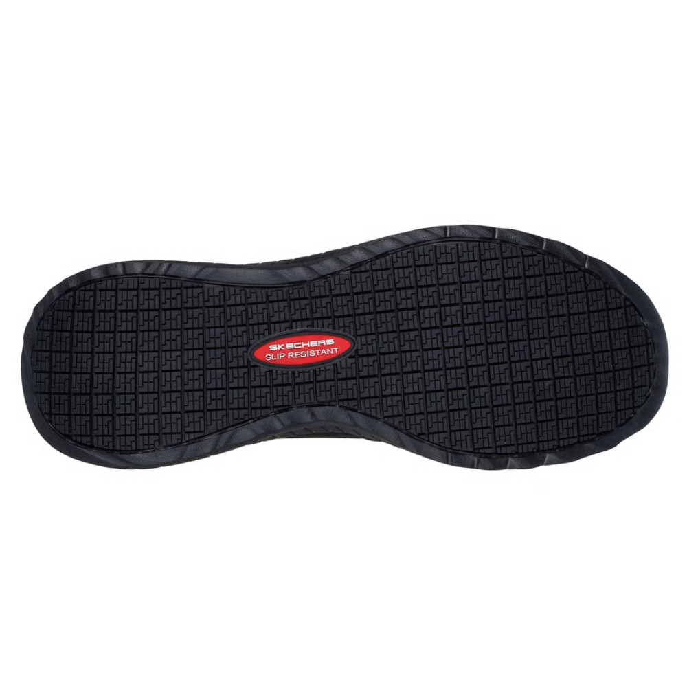 รองเท้าเซฟตี้ Skechers 77157 Nampa Slip Resistant Groton (Work Mens) สีดำ พื้นกันลื่น Memory Foam ป้องกันอันตรายจากไฟฟ้า