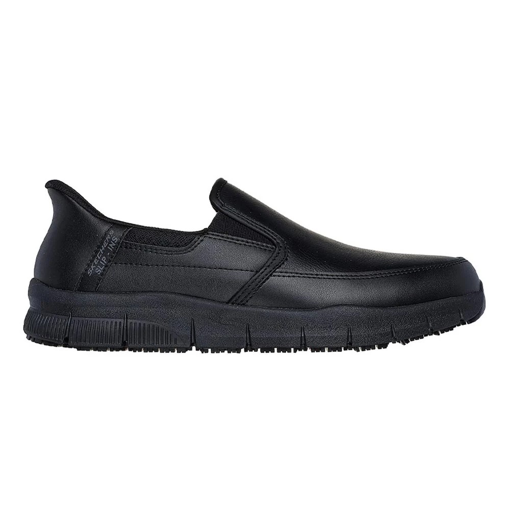 รองเท้าเซฟตี้ Skechers&nbsp;200304 Work Nampa Broxtin (Work Mens) สีดำ พื้นกันลื่น Memory Foam ป้องกันอันตรายจากไฟฟ้า