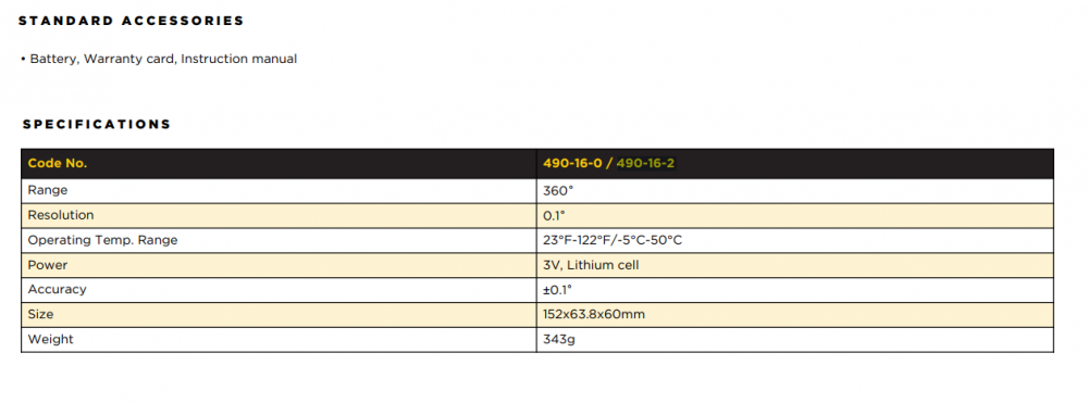 ไม้โปรแทรกเตอร์ดิจิตอล วัดองศา ASIMETO 490 16 2 พร้อมฐานแม่เหล็ก ช่วงการวัด 360°