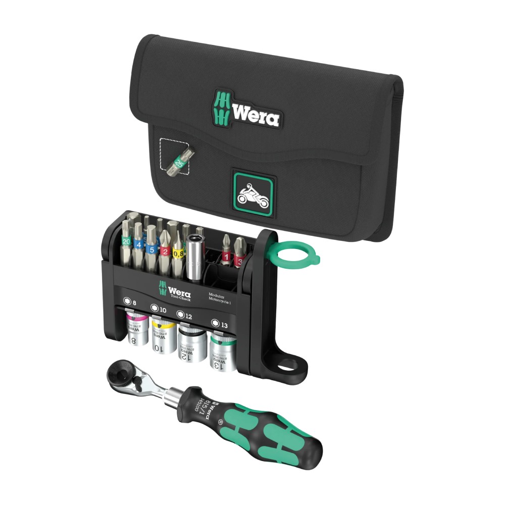 ชุดไขควงและประแจ Wera Tool-Check Modular Motorcycle 1 05049030001 (22 ชิ้น)