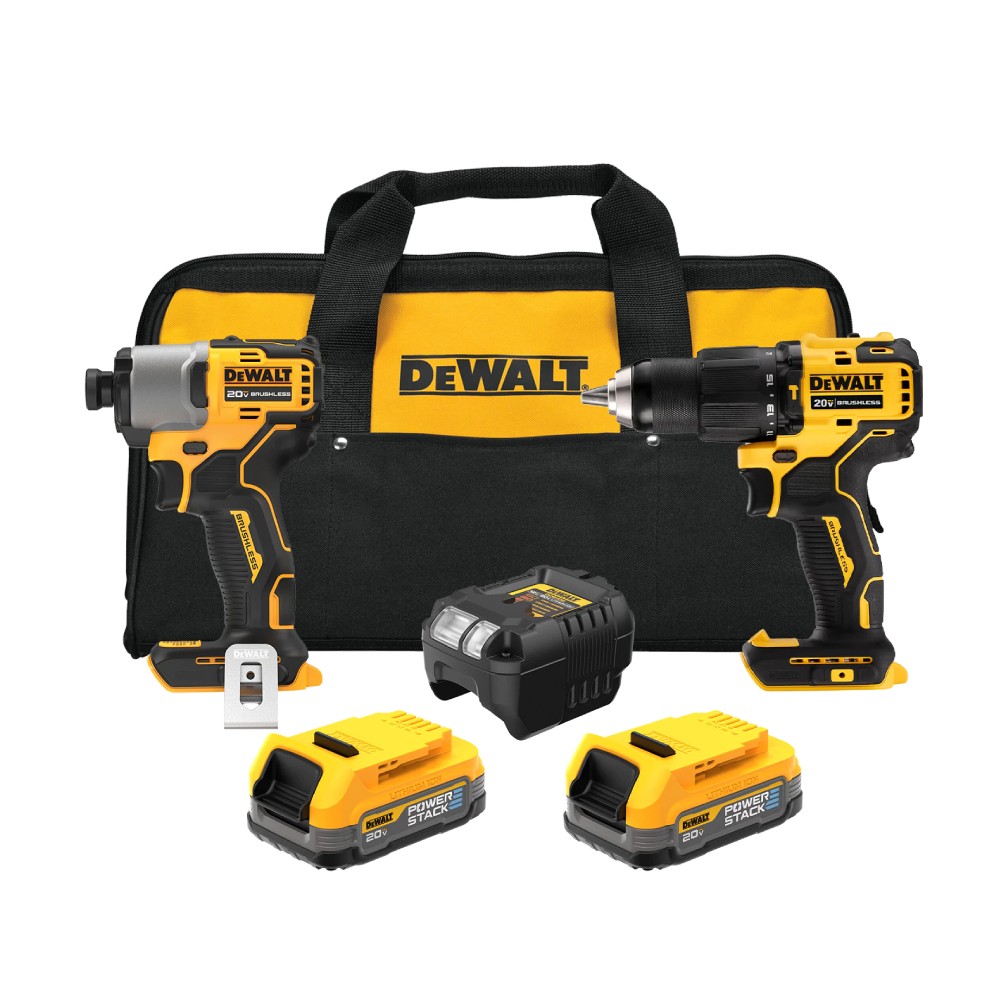 ชุดสว่านกระแทกและไขควงกระแทกไร้สาย Dewalt DCK2214E2 B1 20V 