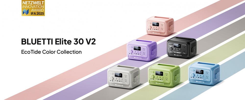 เครื่องปั่นไฟ พาวเวอร์บ๊อก BLUETTI Elite 30 V2 Portable Power Station  Glacier Blue  600W  288Wh