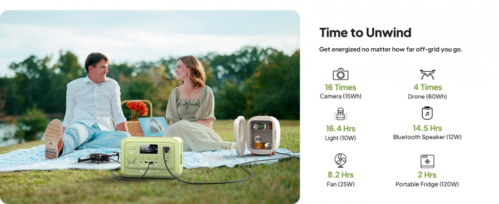 เครื่องปั่นไฟ พาวเวอร์บ๊อก BLUETTI Elite 30 V2 Portable Power Station  Mint Green  600W  288Wh