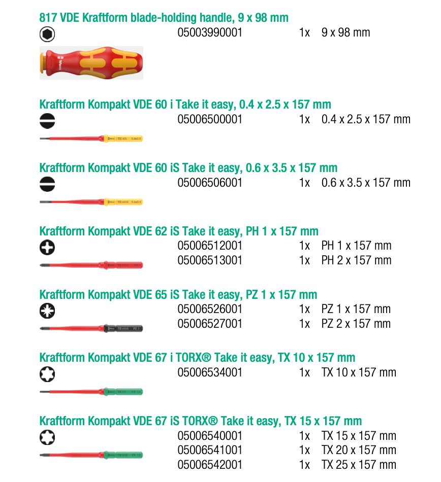 ชุดเครื่องมือ Wera 9753 Foam insert Kraftform Kompakt maintenance set 1 05150153001  45 ชิ้น 