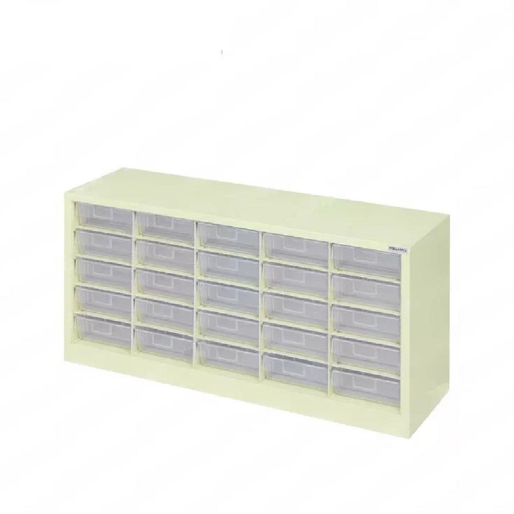 ตู้ใส่กล่องอะไหล่แบบแบ่งช่องได้ ตู้สีครีม กล่องใส TOOLMAX CBL0505N