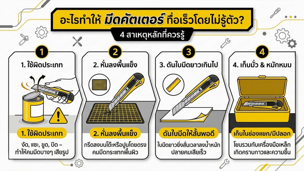 มีดคัตเตอร์ เก็บยังไงให้ปลอดภัย และทำให้ใบมีดไม่เสื่อมเร็ว มีดคัตเตอร์ เก็บยังไงให้ปลอดภัย และทำให้ใบมีดไม่เสื่อมเร็ว