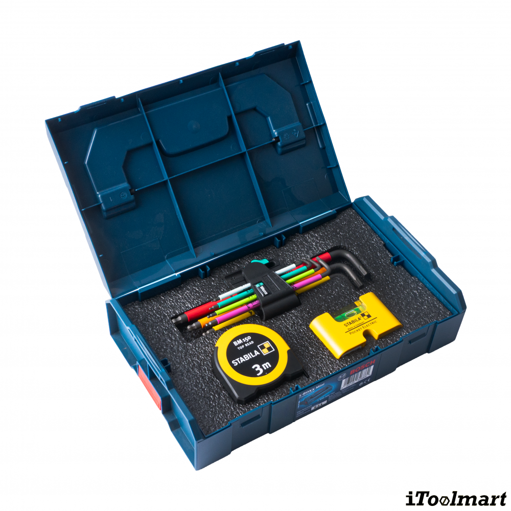 ชุดเครื่องมือวัด&nbsp;ITOOLMART COMBO&nbsp;Precision Measuring   Fastening Set  STABILA x WERA พร้อมกล่อง BOSCH L BOXX Mini   4 ชิ้น 