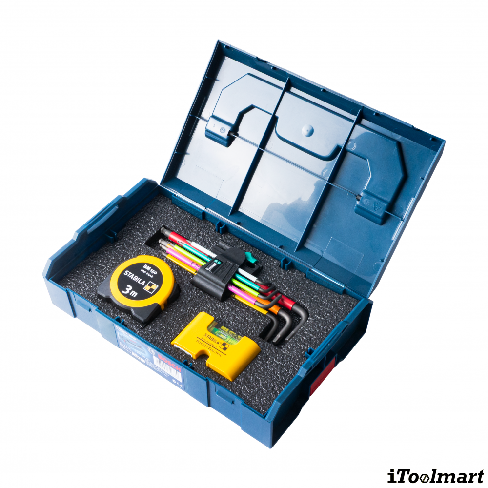 ชุดเครื่องมือวัด&nbsp;ITOOLMART COMBO&nbsp;Precision Measuring   Fastening Set  STABILA x WERA พร้อมกล่อง BOSCH L BOXX Mini   4 ชิ้น 
