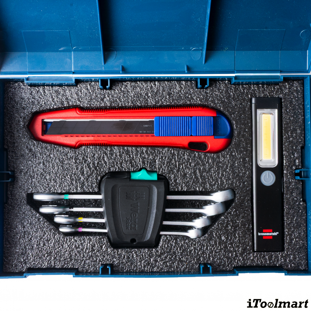 ชุดเครื่องมือช่าง&nbsp;ITOOLMART COMBO&nbsp;Compact Precision Gear Set  KNIPEX x BRENNENSTUHL x WERA พร้อมกล่อง BOSCH L BOXX Mini   4 ชิ้น 