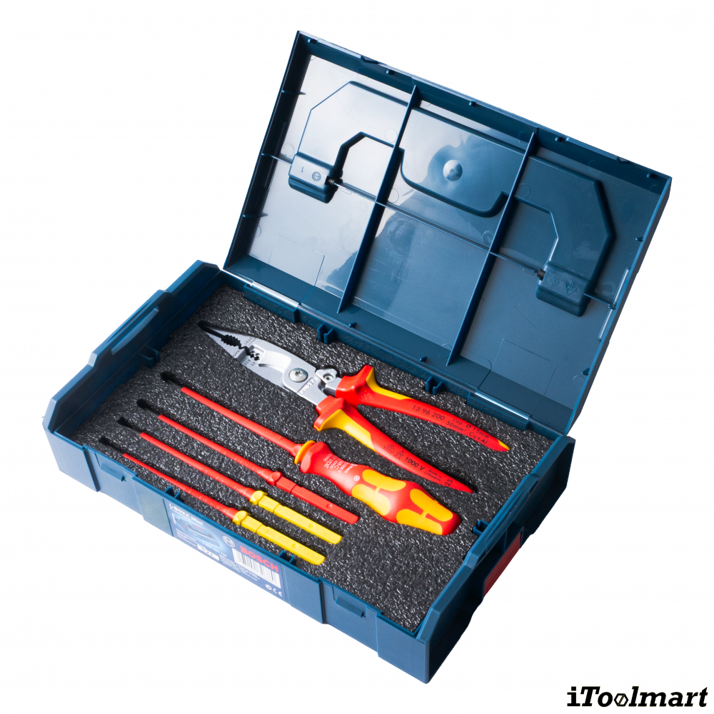 ชุดเครื่องมือช่างไฟฟ้า&nbsp;ITOOLMART COMBO&nbsp;VDE Electrical Set  KNIPEX x WERA พร้อมกล่อง BOSCH L BOXX Mini   7 ชิ้น 