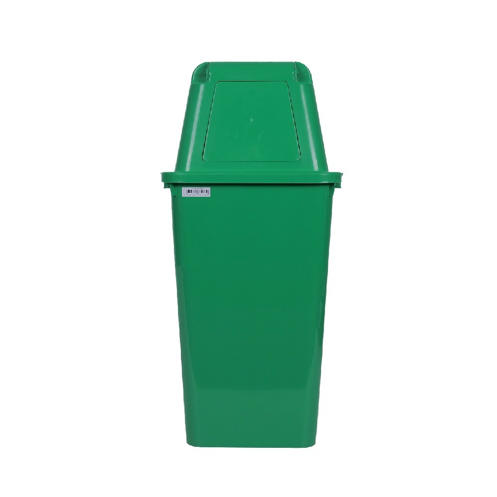 ถังขยะพลาสติก PP ฝาเปิดปิด JBJ H050200033 รุ่น O01003 สีเขียว ขนาด 60 ลิตร