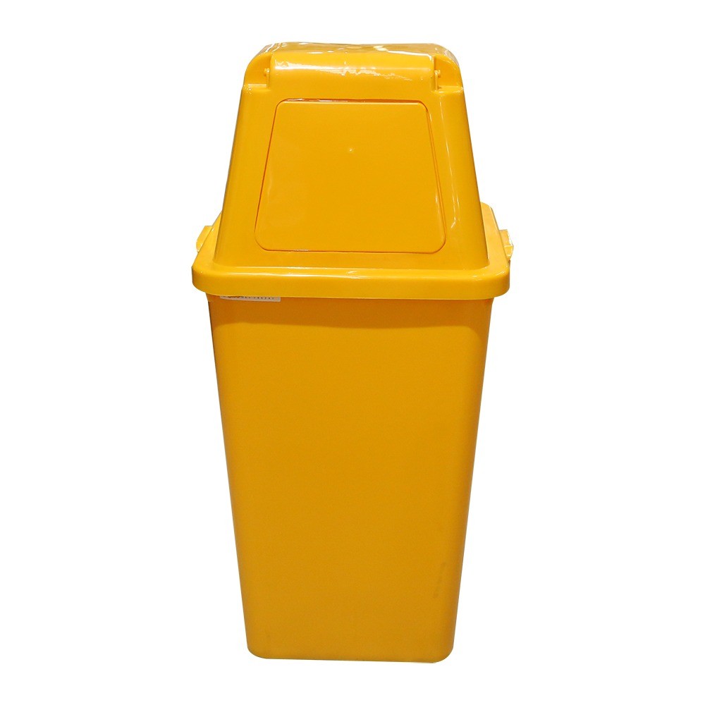 ถังขยะพลาสติก PP ฝาเปิดปิด JBJ H050200029 รุ่น O01002 สีเหลือง ขนาด 40 ลิตร