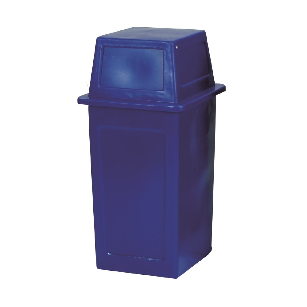 ถังขยะพลาสติก LLDPE ฝาเปิดปิด JBJ H050200049 รุ่น DBS06S สีน้ำเงิน ขนาด 60 ลิตร