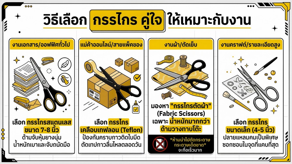 กรรไกร ที่ดีมีผลกับความเร็วและความเรียบร้อยของงานแค่ไหน
