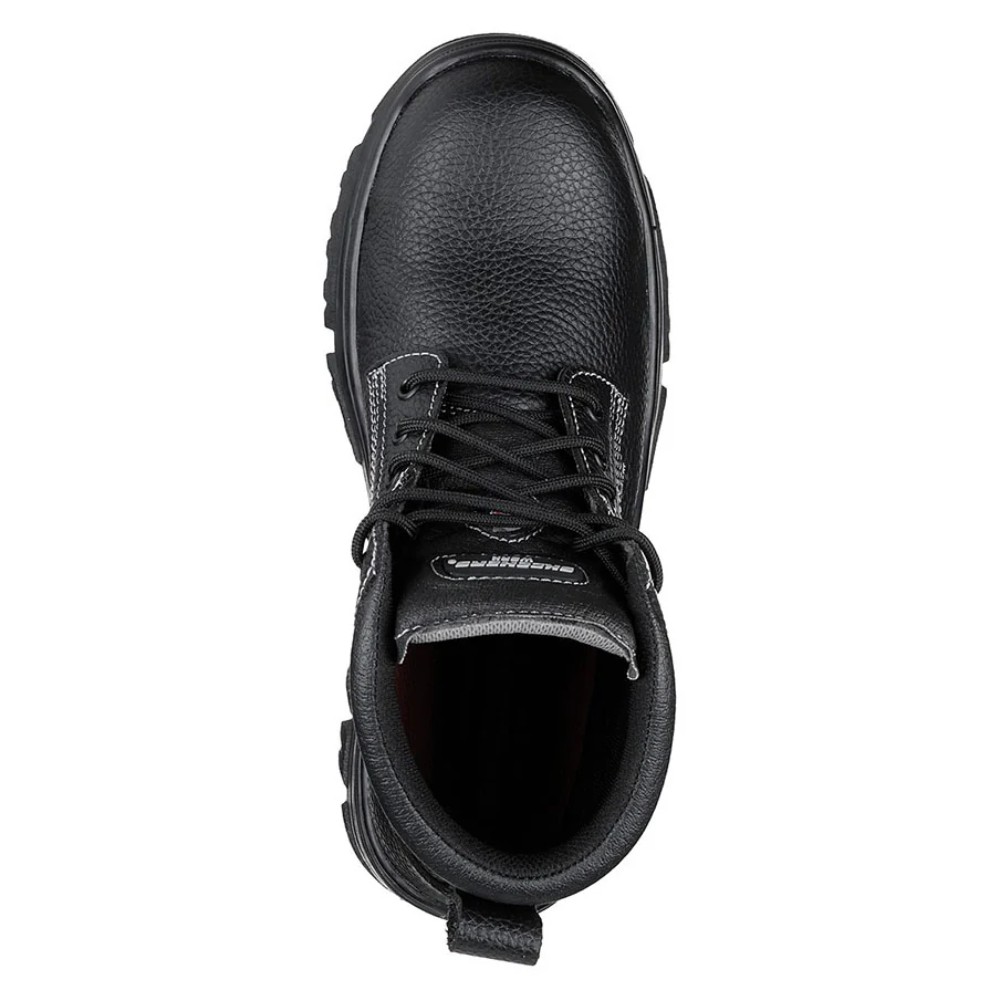 รองเท้าเซฟตี้ Skechers 77143 Work Burgin Tarlac (Work Mens) สีดำ พื้นกันลื่น ระบายความร้อนด้วยอากาศ Memory Foam ป้องกันอันตรายจากไฟฟ้า