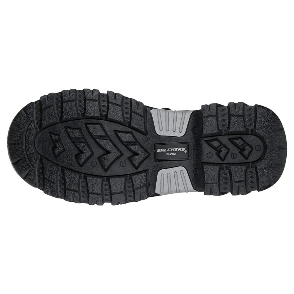 รองเท้าเซฟตี้ Skechers 77143 Work Burgin Tarlac (Work Mens) สีดำ พื้นกันลื่น ระบายความร้อนด้วยอากาศ Memory Foam ป้องกันอันตรายจากไฟฟ้า