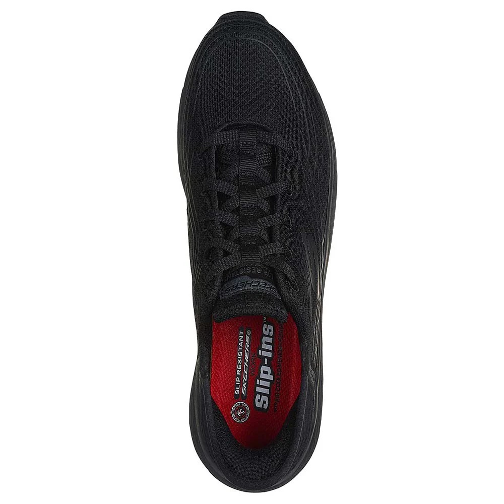 รองเท้าเซฟตี้ Skechers 108172 Max Cushioning Elite SR Eltra (Work Womens) สีดำ พื้นกันลื่น ซักเครื่องได้ สวมใส่ง่าย มีหมอนรองส้นเท้า