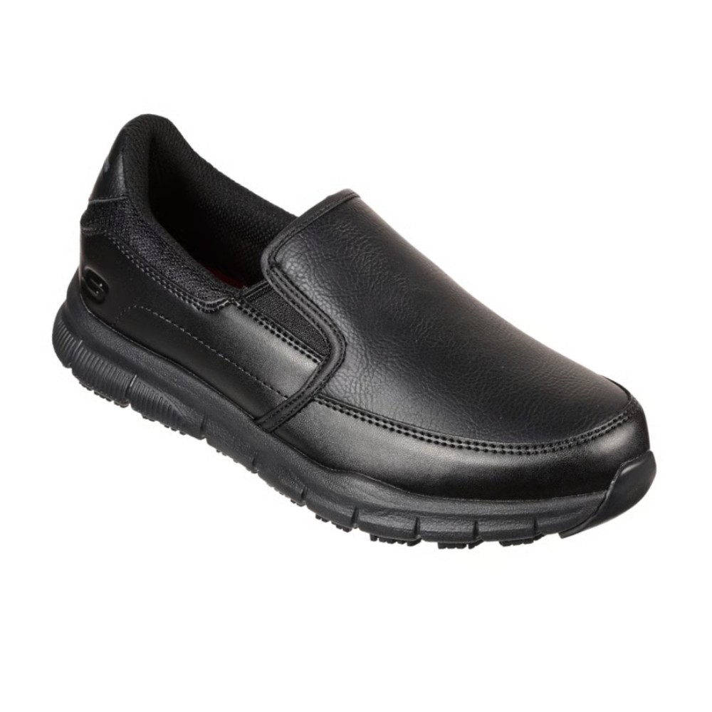 รองเท้าเซฟตี้ Skechers 77236 Nampa Annod SR (Work Womens) สีดำ พื้นกันลื่น Memory Foam ป้องกันอันตรายจากไฟฟ้า