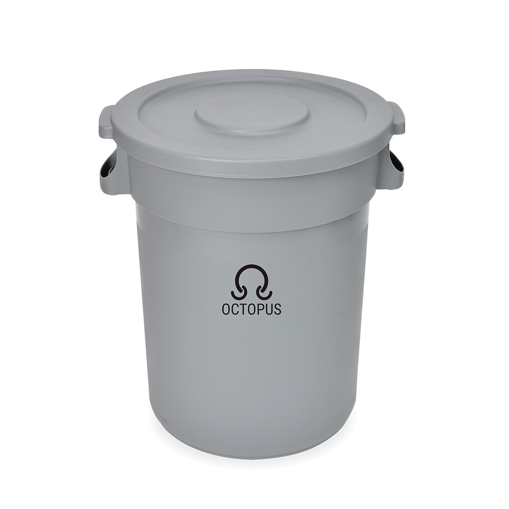 ถังขยะใหญ่ OCTOPUS H050300057 รุ่น MW 08 ฝาเรียบ ขนาด 80 ลิตร