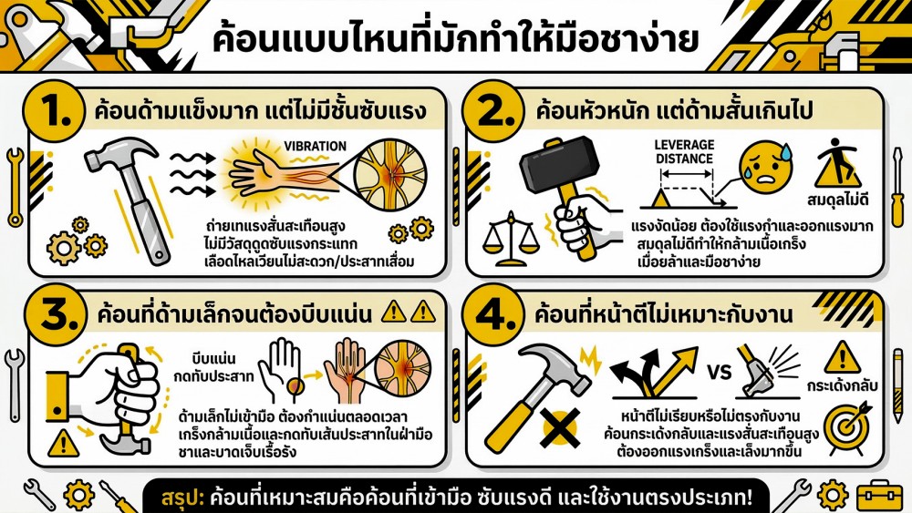 ค้อน กระแทกแล้วมือชา เกิดจากอะไร มาหาคำตอบกัน ค้อน กระแทกแล้วมือชา เกิดจากอะไร มาหาคำตอบกัน