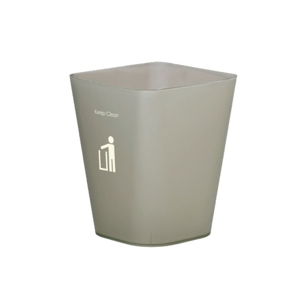 ถังขยะไม่มีฝาปิด DKW H050200174 ทรงเหลี่ยม รุ่น HH 224P สีเทาใส ขนาด 11 ลิตร
