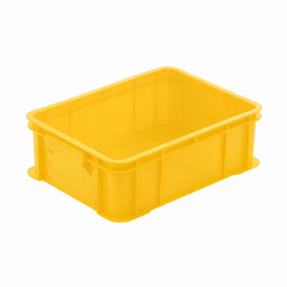ลังทึบ JBJ 2555 สีเหลือง ขนาด 440 x 328 x 150 มม 