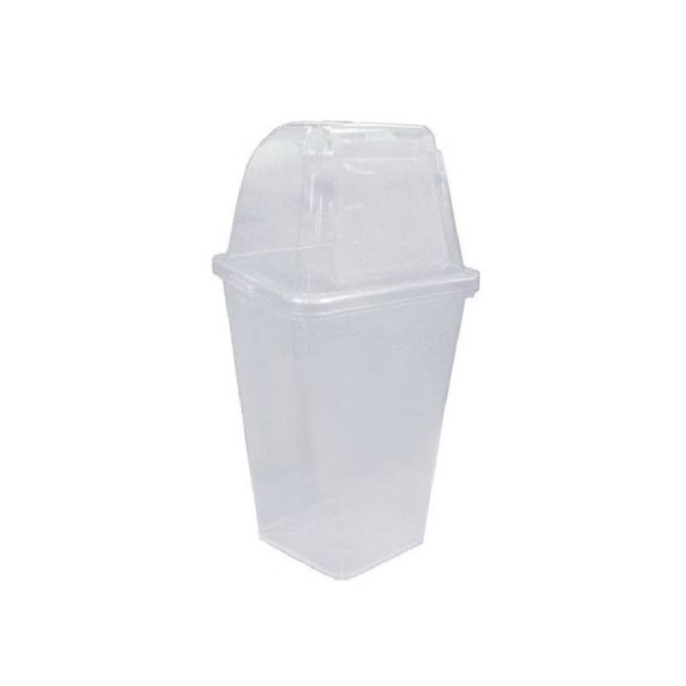 ถังขยะพลาสติก PP ฝาเปิดปิด JBJ H050600004 รุ่น O01002 สีใส ขนาด 40 ลิตร