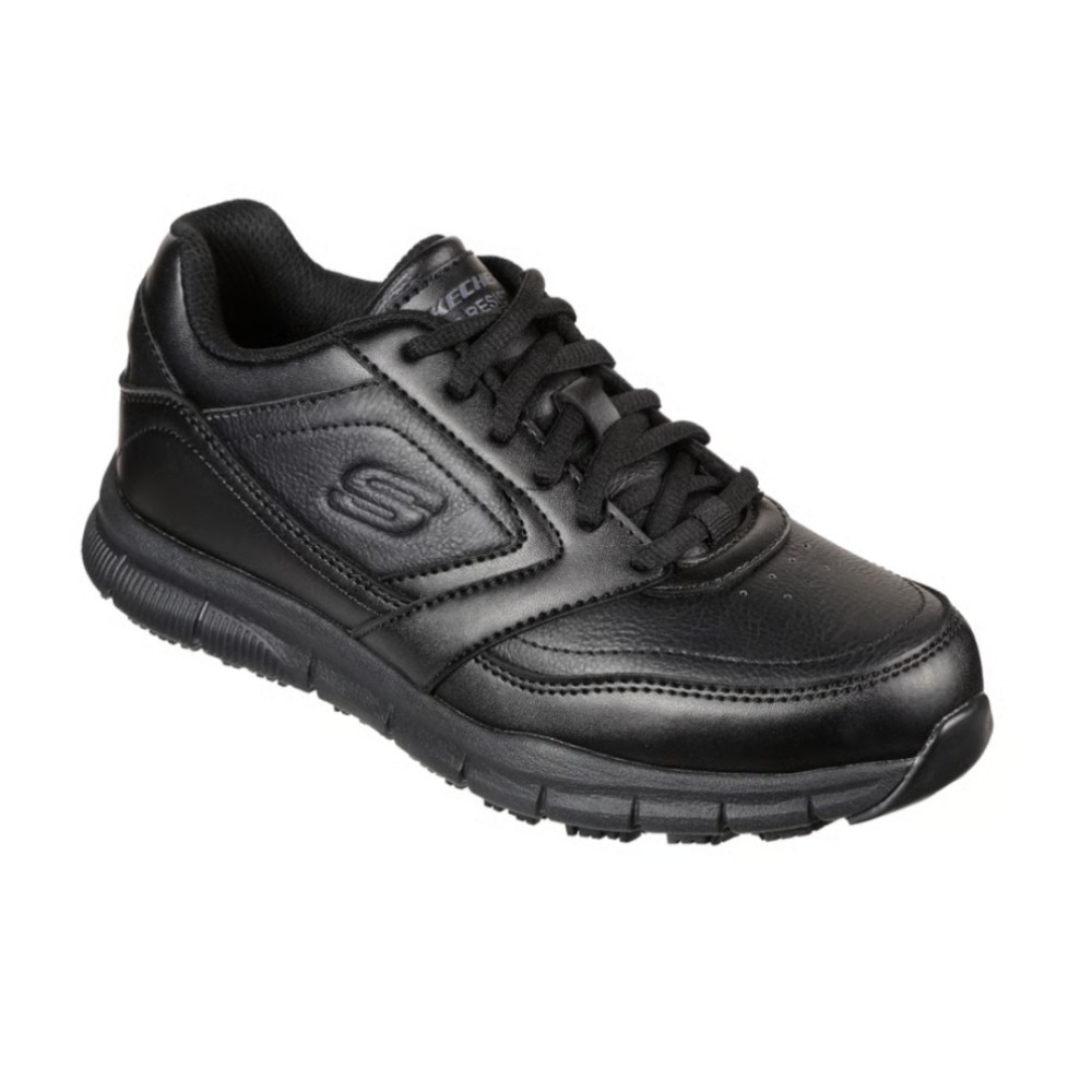 รองเท้าเซฟตี้ Skechers&nbsp;77235 Nampa Wyola (Work Womens) สีดำ พื้นกันลื่น Memory Foam ป้องกันอันตรายจากไฟฟ้า